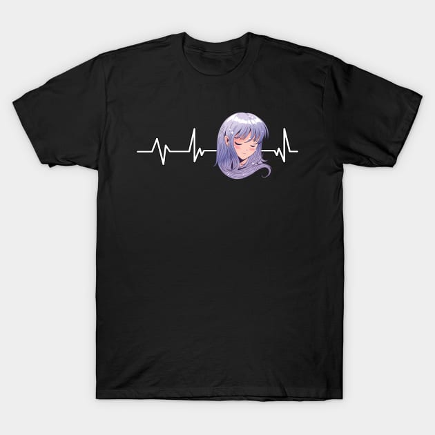 Anime Girl Heartbeat Anime Merch Otaku Gift Anime Girl T-Shirt by TheTeeBee